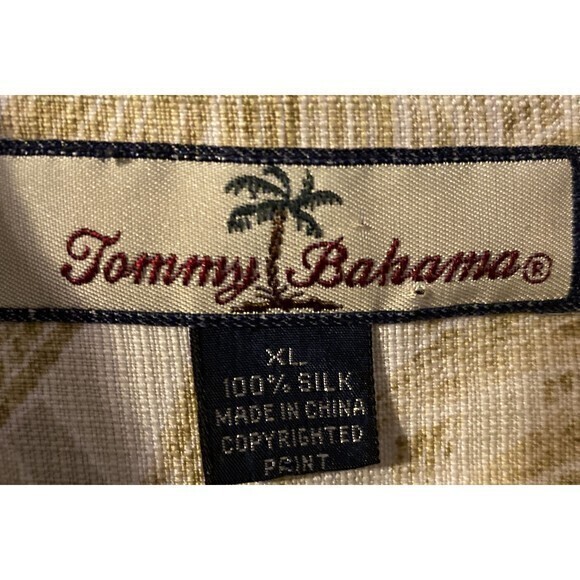 Tommy Bahama Bamboo Embossed Print Silk size xl - Picture 7 of 7